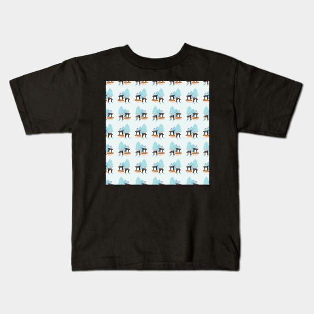 Penguins Kids T-Shirt by melomania